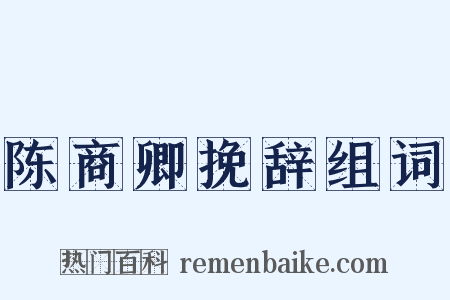 陈商卿挽辞组词是什么意思的图片